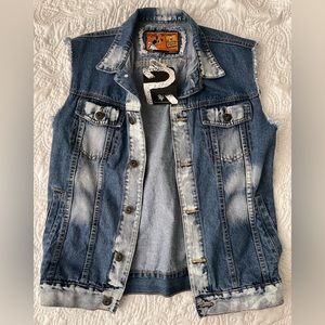 Rolling Paper Denim Jacket Vest NWT Medium